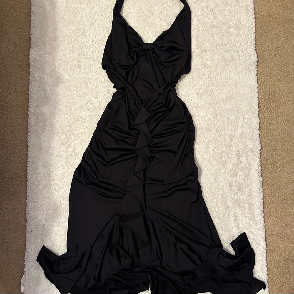 Marciano Black Backless Halter Dress